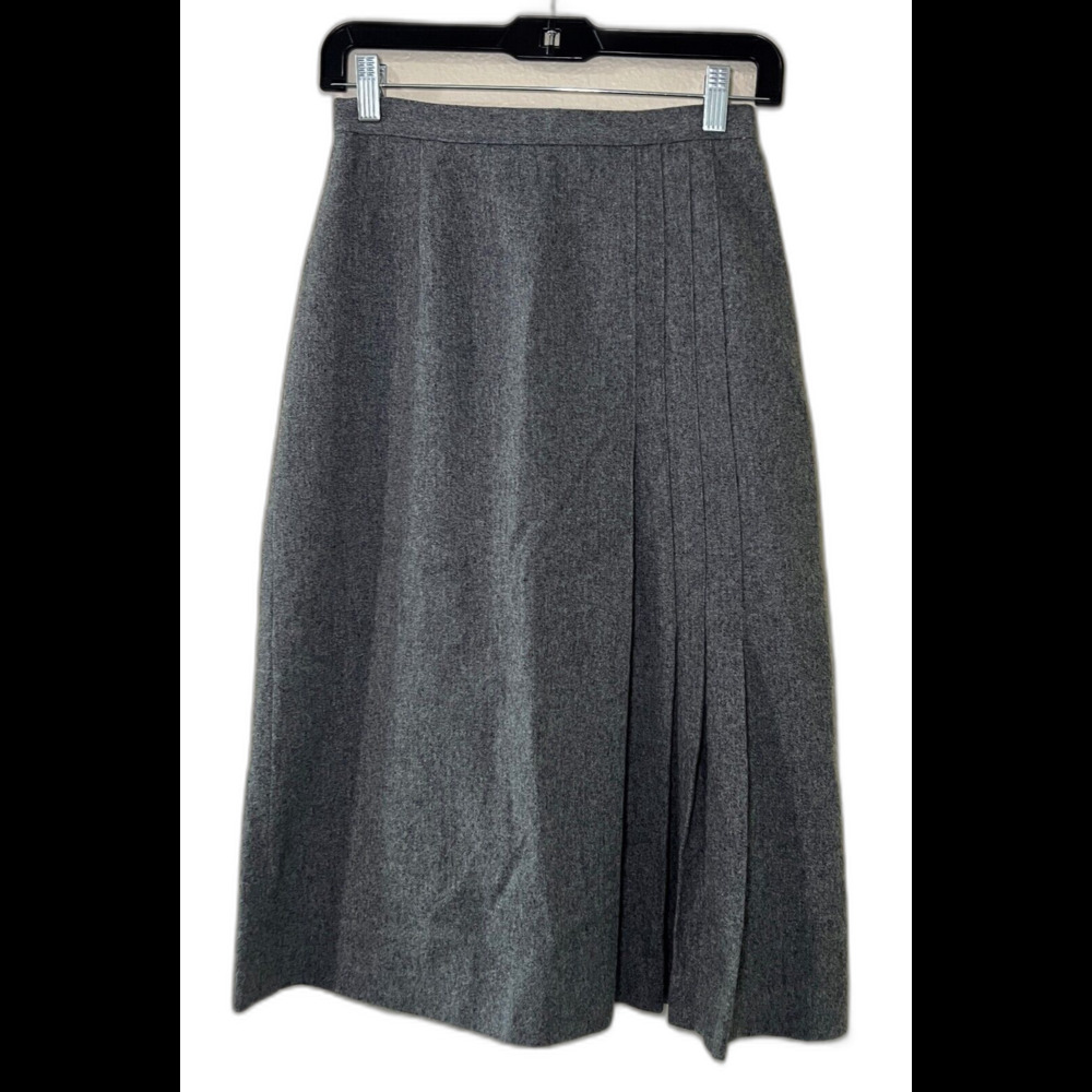 Vintage Prestige of Boston Wool Pencil Skirt Charcoal Gray Size 6
